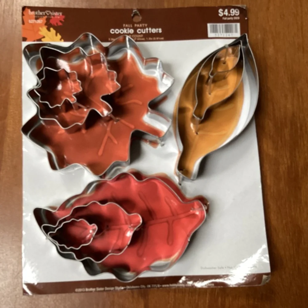Fall Party Cookie Cutters New with tag 2 packs